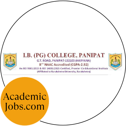  IB (PG) College, Panipat Jobs